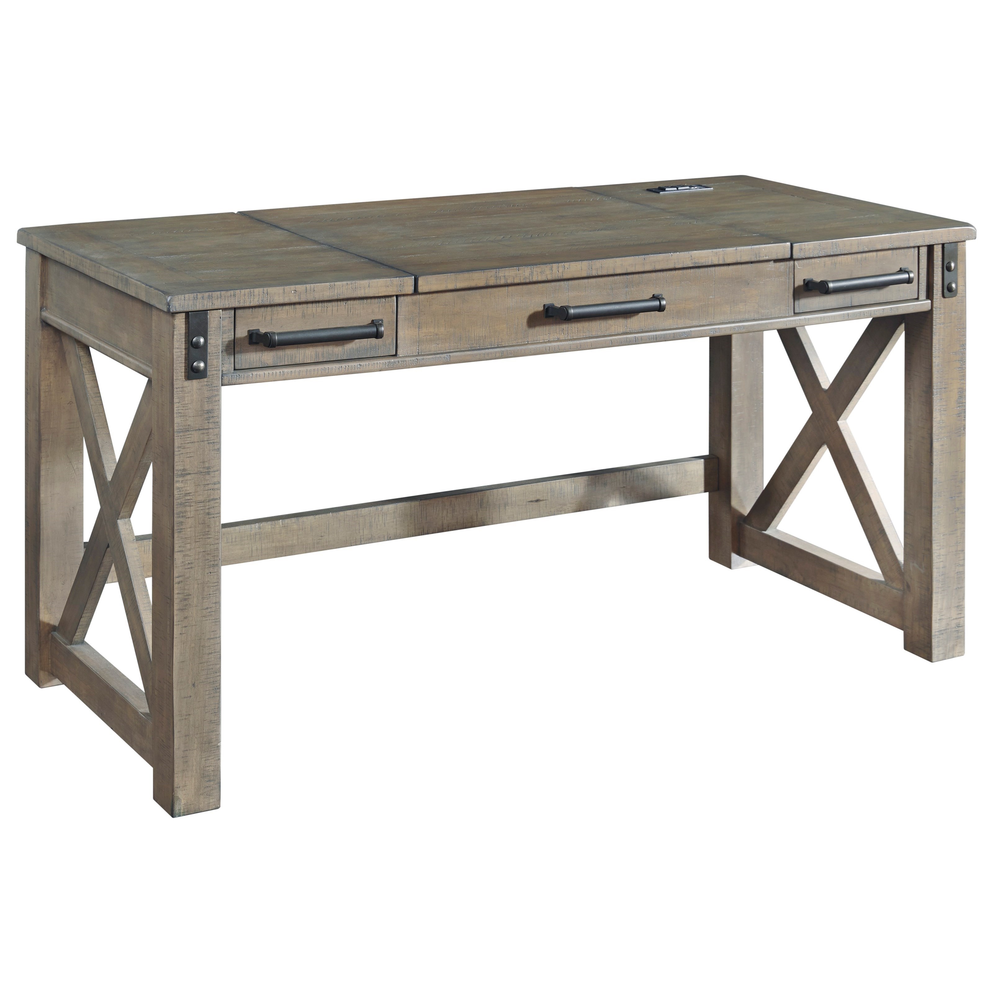 Ashley standing on sale desk